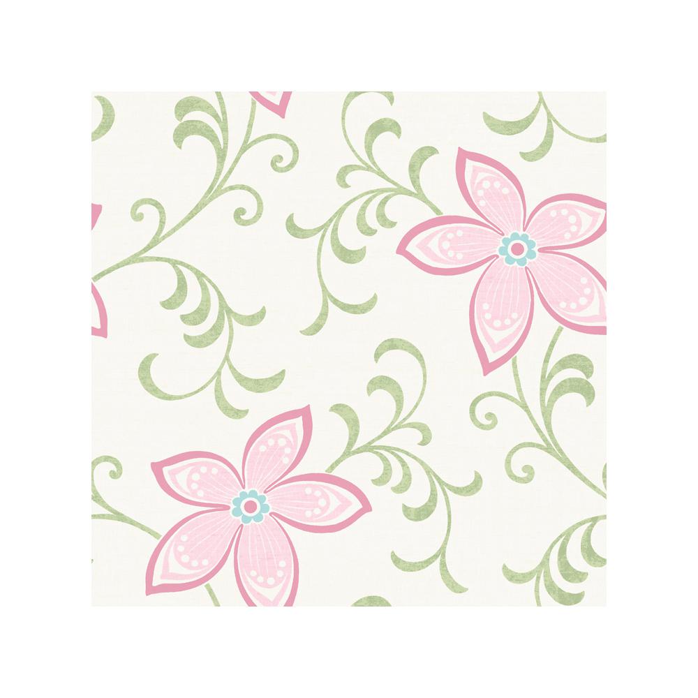 Chesapeake Khloe Pink Y Fl Scroll Wallpaper Chr11637 The Khloe Pink Y Fl Scroll Wallpaper