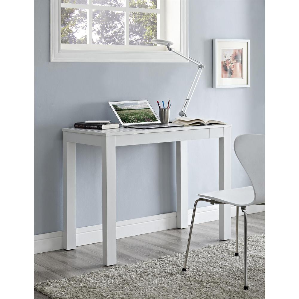Ameriwood Home 39 In White Rectangular 1 Drawer Writing Desk