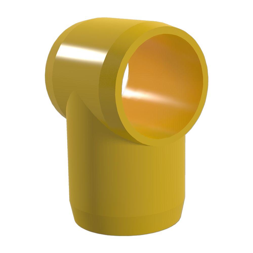 Formufit 1 in. Furniture Grade PVC Slip Sling Tee in Yellow (4Pack