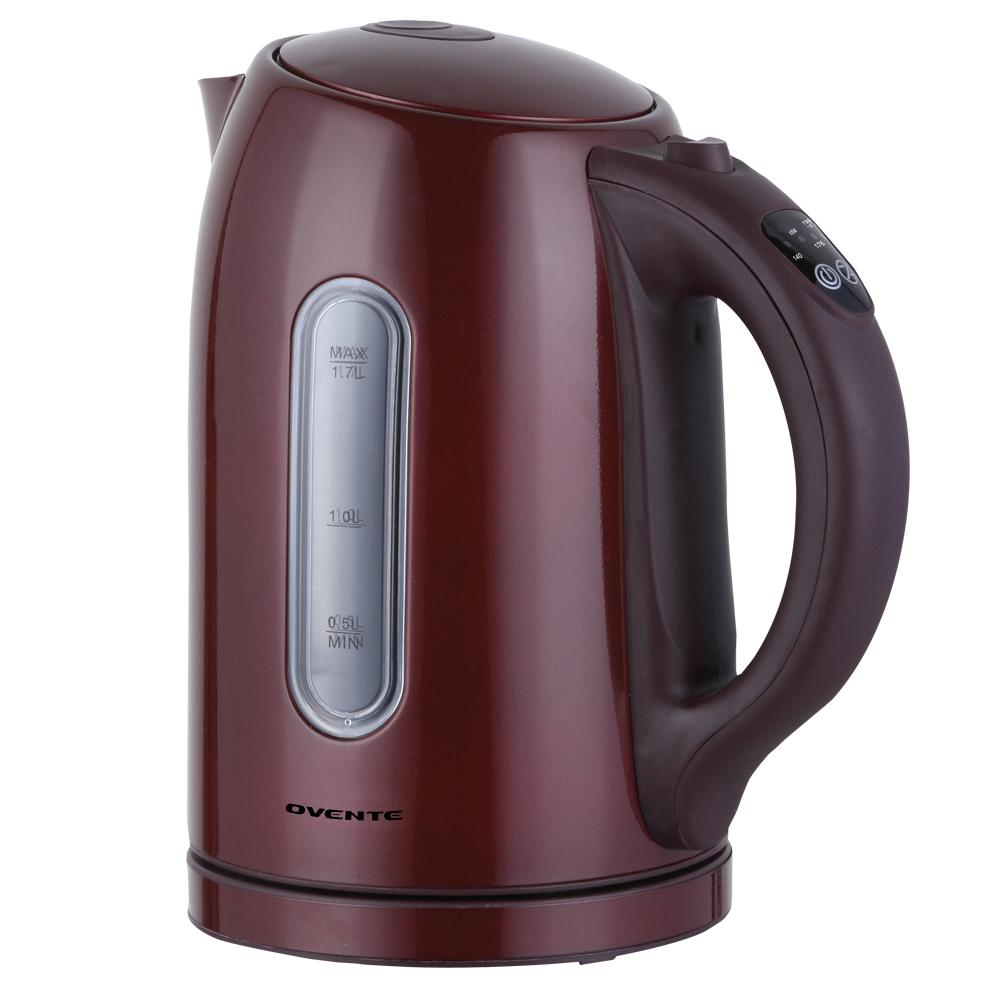 Ovente 6.5Cup Temperature control Cordless Brown Stainless Electric