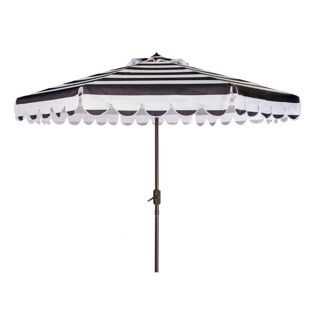 Safavieh Maui 9 Ft Aluminum Market Tilt Patio Umbrella In Black