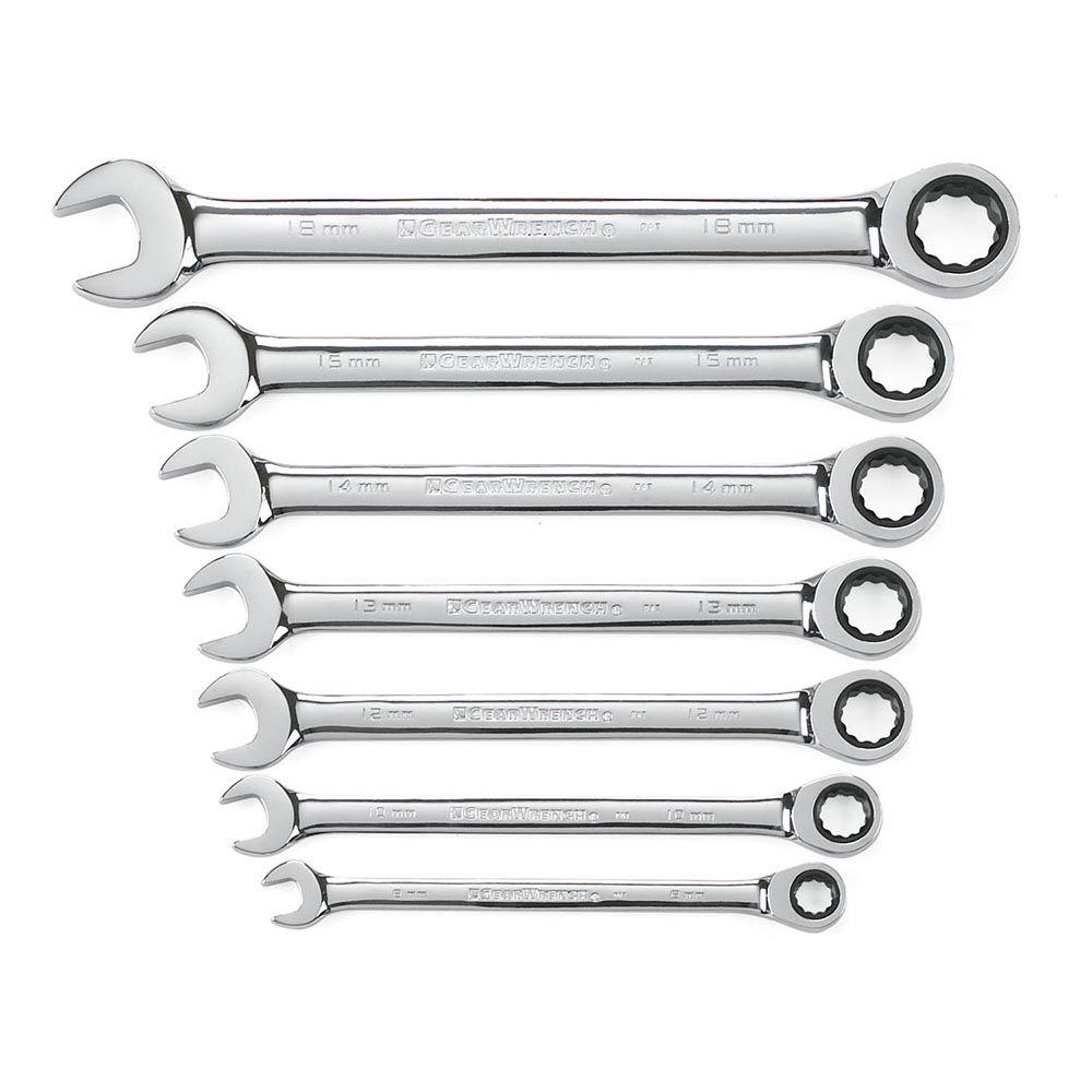 GearWrench Metric Combination Ratcheting Wrench Set (7Piece)9417