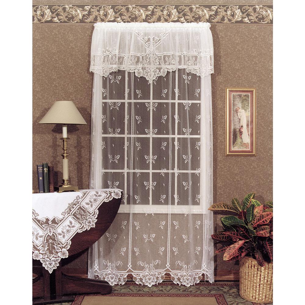 Heritage Lace Heirloom White Curtain 60 In W 84 L 9700w Heritage Lace Heirloom White Curtain 60 In W 84 L