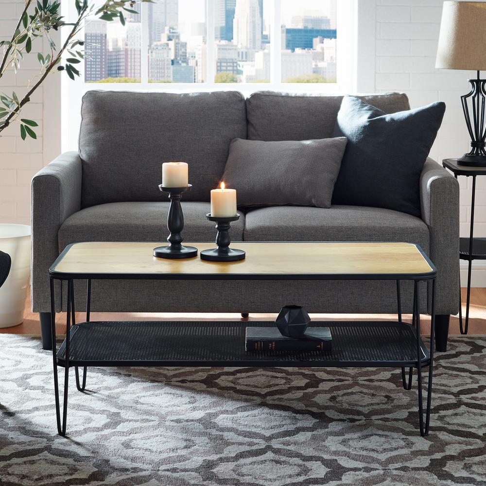 Walker Edison Furniture Company 42 in. Mid Century Modern Wood Coffee