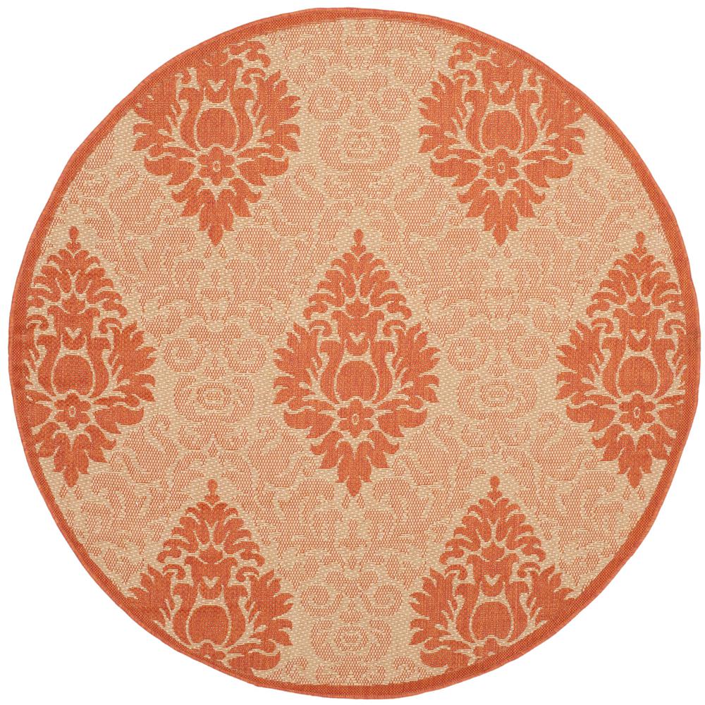 Safavieh Courtyard Natural/Terracotta 7 ft. x 7 ft. Indoor ...