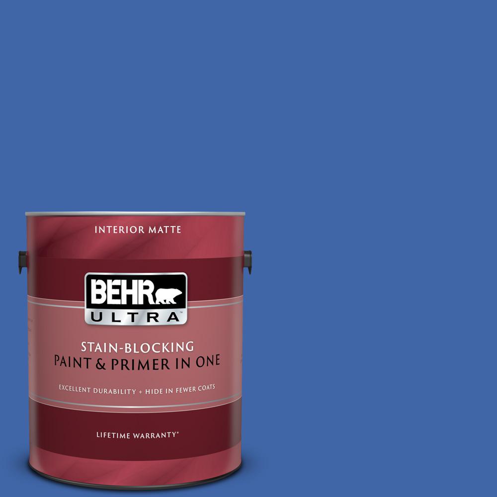 Behr Ultra 1 Gal P530 6 Indigo Batik Matte Interior Paint And