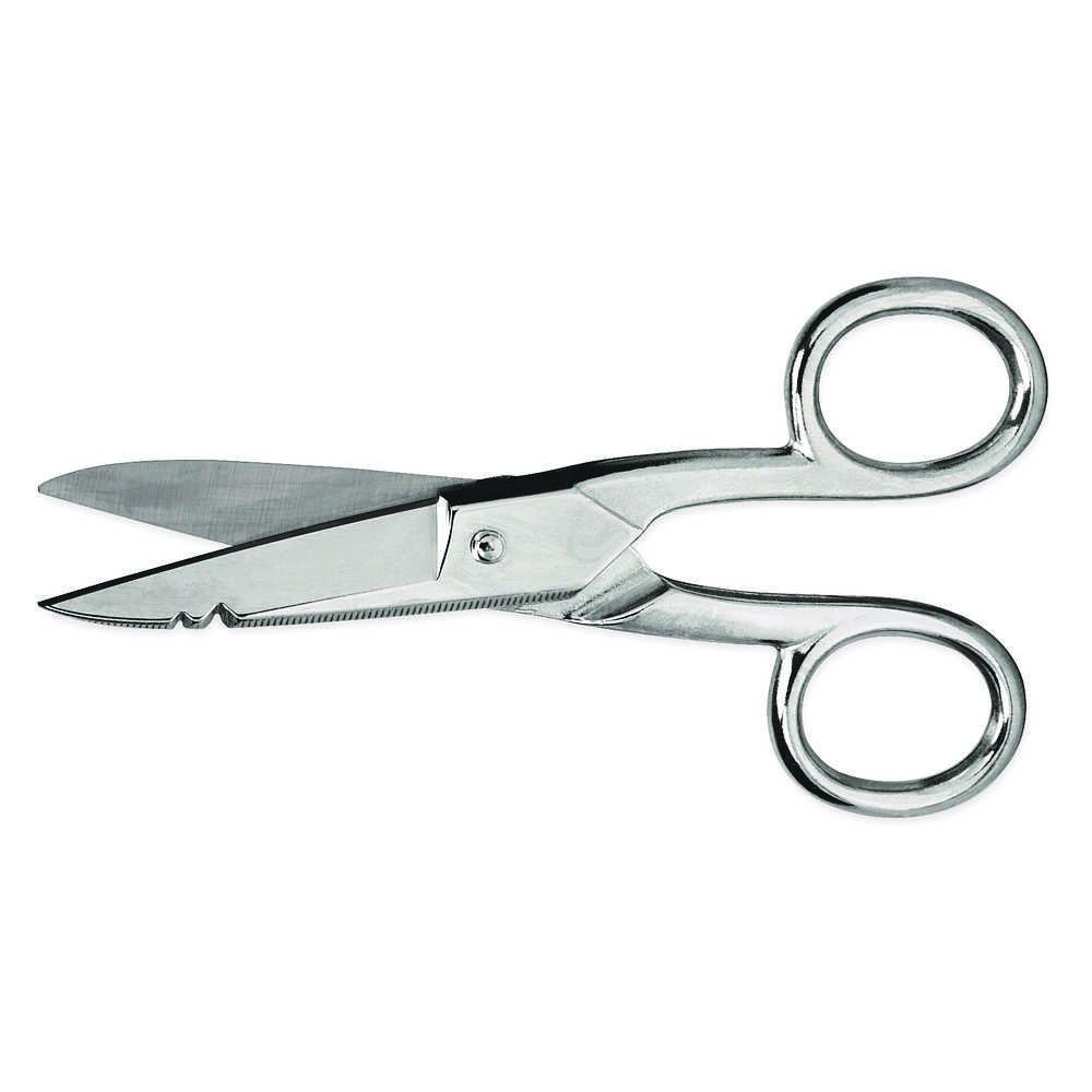 Wiss 51/4 in. Electrician's Scissors with Serrated Bottom Blade and