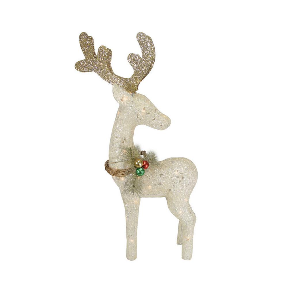 Northlight 37 In Christmas Lighted Sisal Standing Reindeer