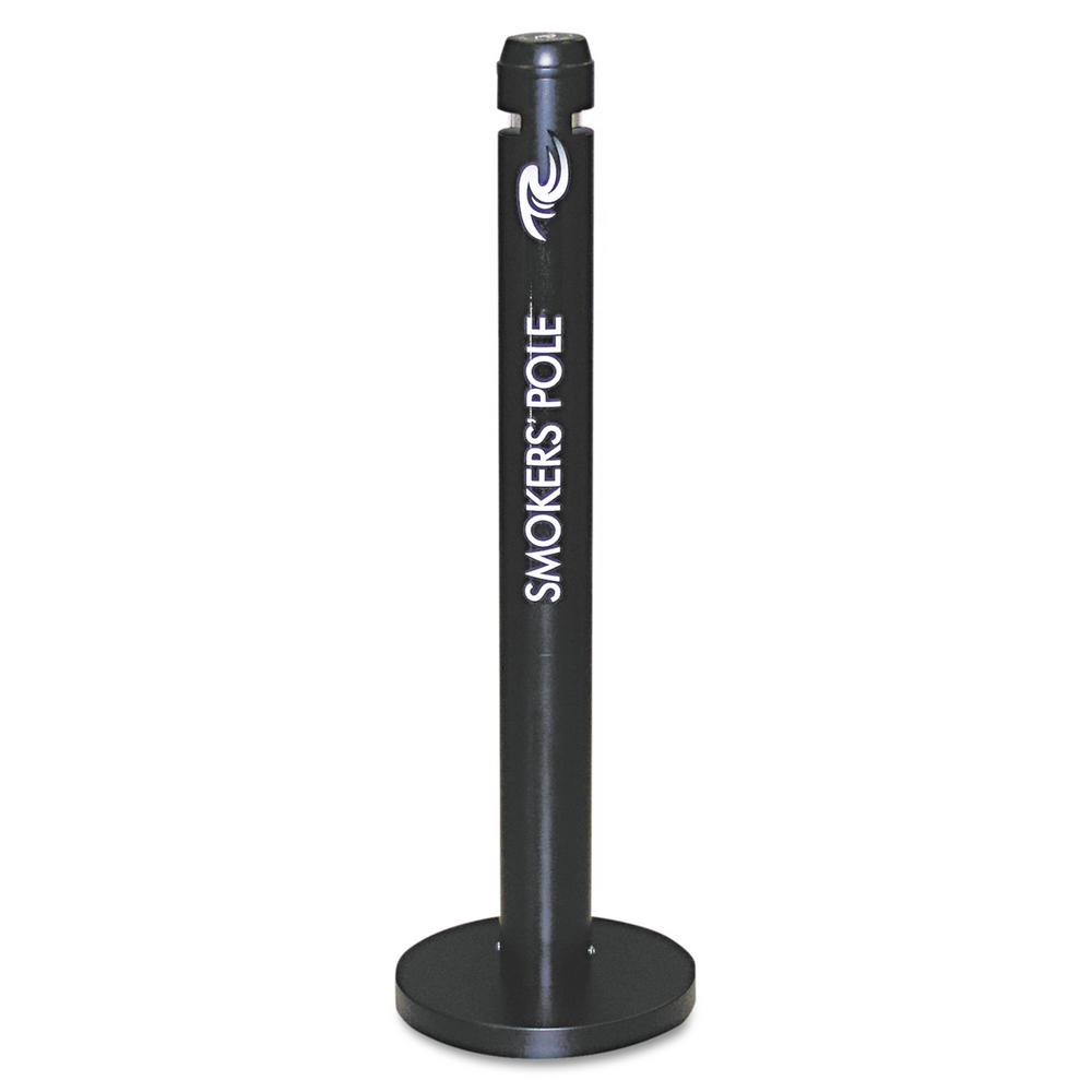 Outdoor Ashtrays Janitorial Supplies The Home Depot Smoker S Pole In Black