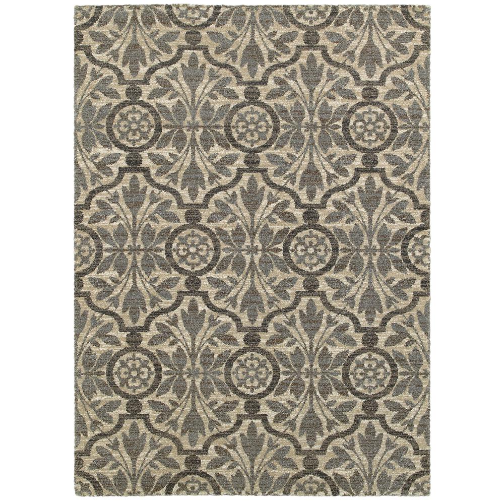 Leaf Brown 8 Ft X 10 Area Rug