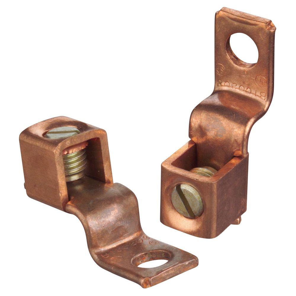 Copper Mechanical Connector 2 Stranded to 8 Stranded with Single Hole Mount (10 Pieces