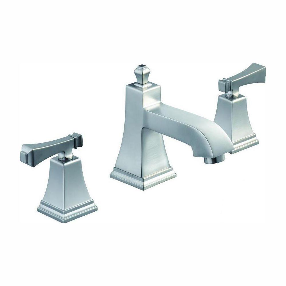 Glacier Bay Bamboo 8 In. Widespread 2-Handle Low-Arc Bathroom Faucet In ...