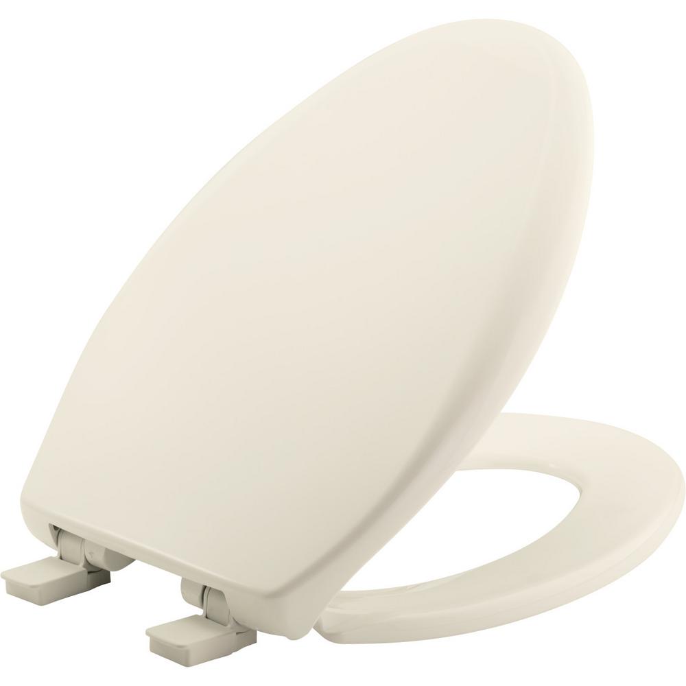 Church Affinity Elongated Closed Front Toilet Seat in Biscuit-380E4 346 ...