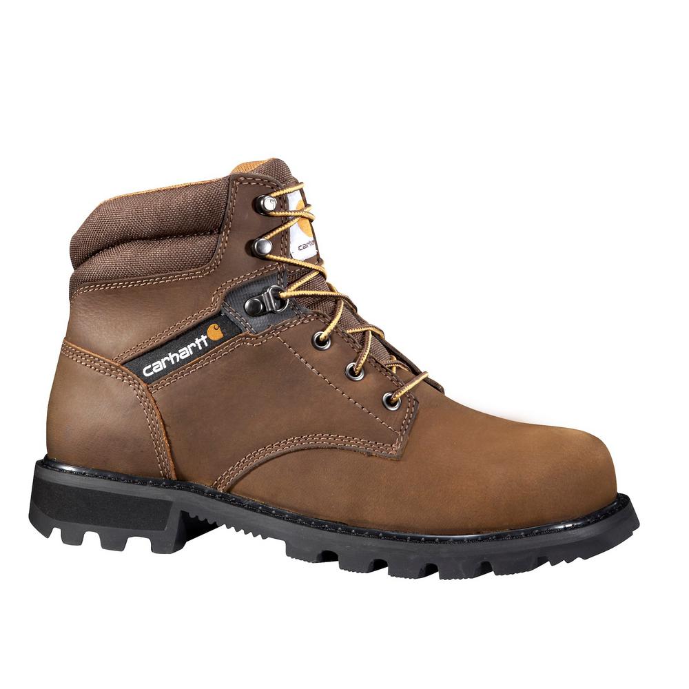 Carhartt Traditional Men's 08.5W Brown Leather Lug Bottom NWP Soft Toe 6-inch lace