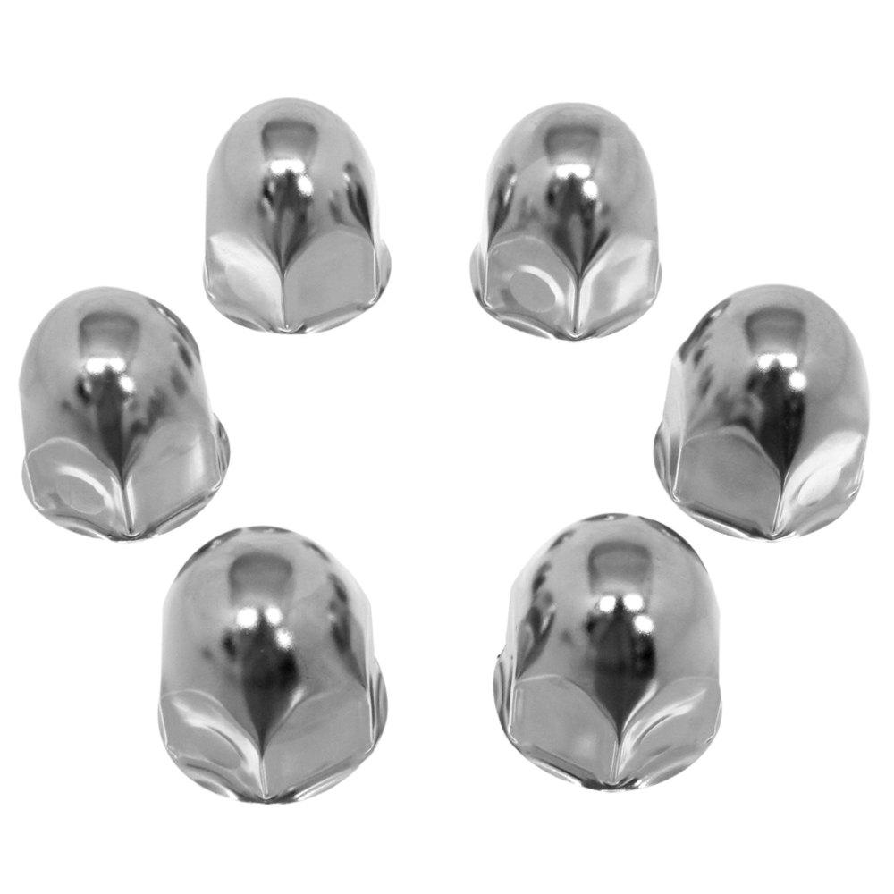 Wheel Masters 1 1 2 In Stainless Steel Lug Nut Cover Truck Pack Of 6 8012 The Home Depot