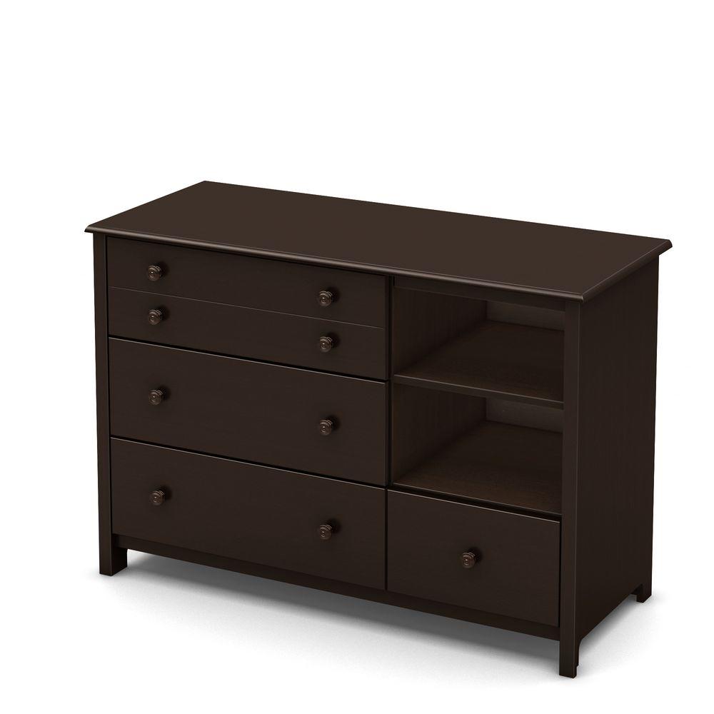espresso changing table dresser