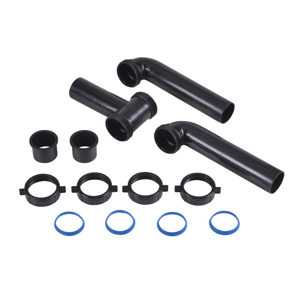 Dearborn Brass 11/2 in. x 16 in. Black Plastic SlipJoint Sink Drain