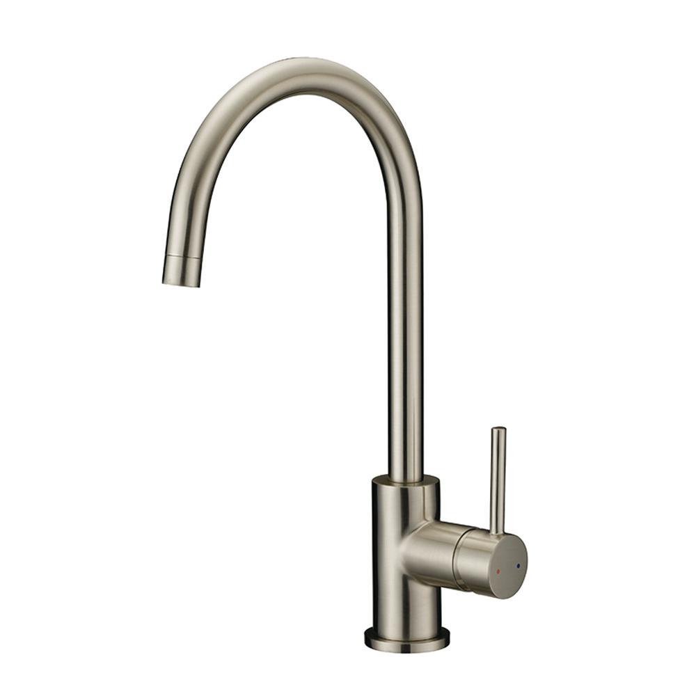 Design House Eastport Single-Handle Standard Kitchen Faucet in Satin Nickel