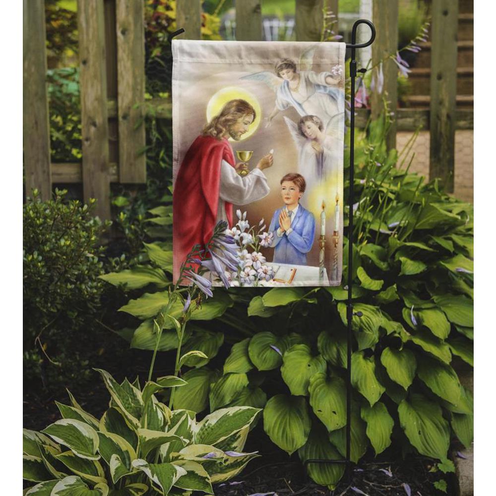 Caroline S Treasures 11 In X 15 1 2 In Polyester First Communion Boy 2 Sided 2 Ply Garden Flag Aph7584gf The Home Depot
