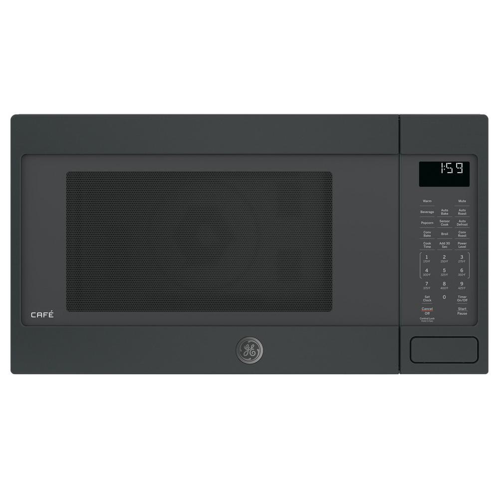 Cafe 1 5 Cu Ft Countertop Convection Microwave In Black Slate