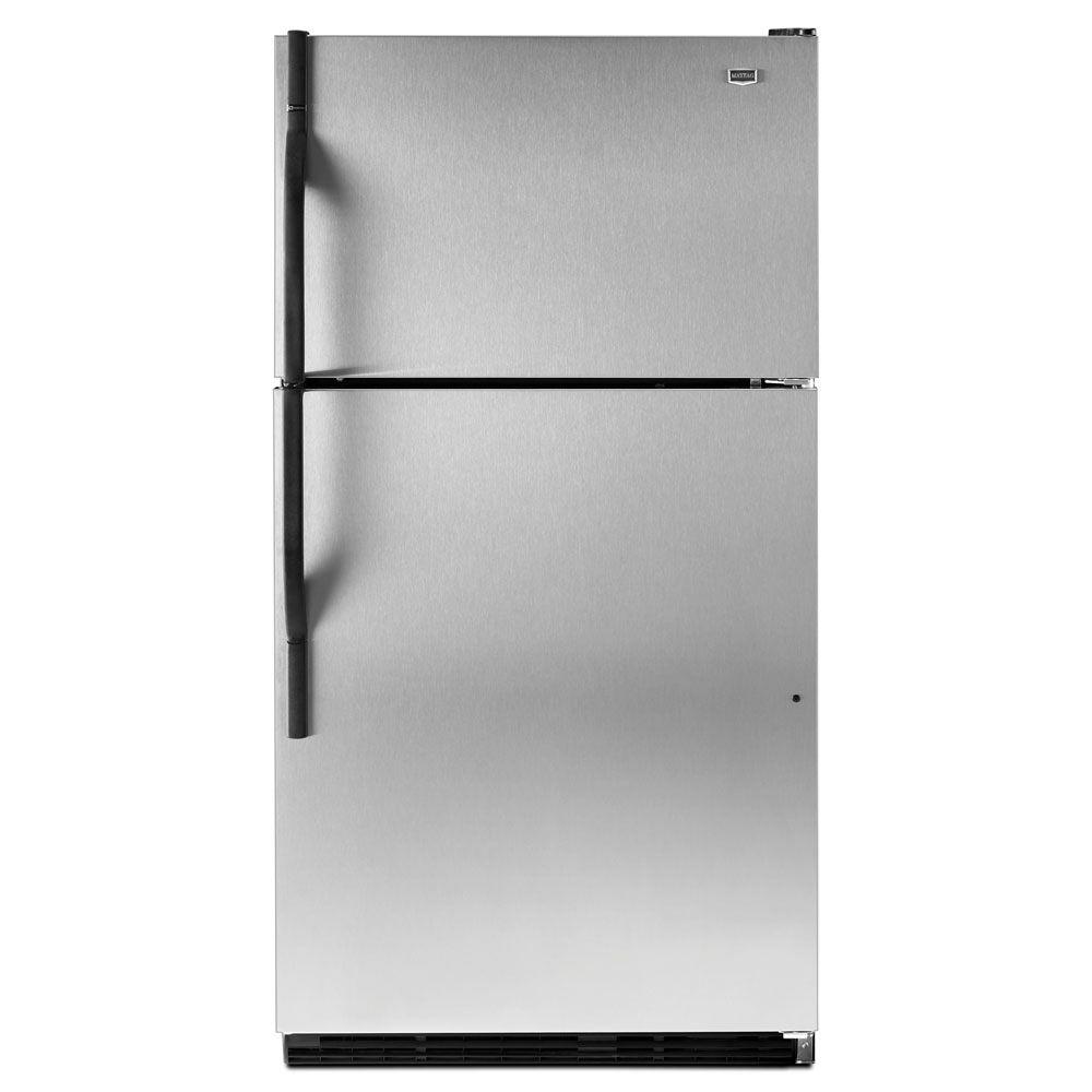 Maytag 20.6 cu. ft. Top Freezer Refrigerator in Stainless Steel