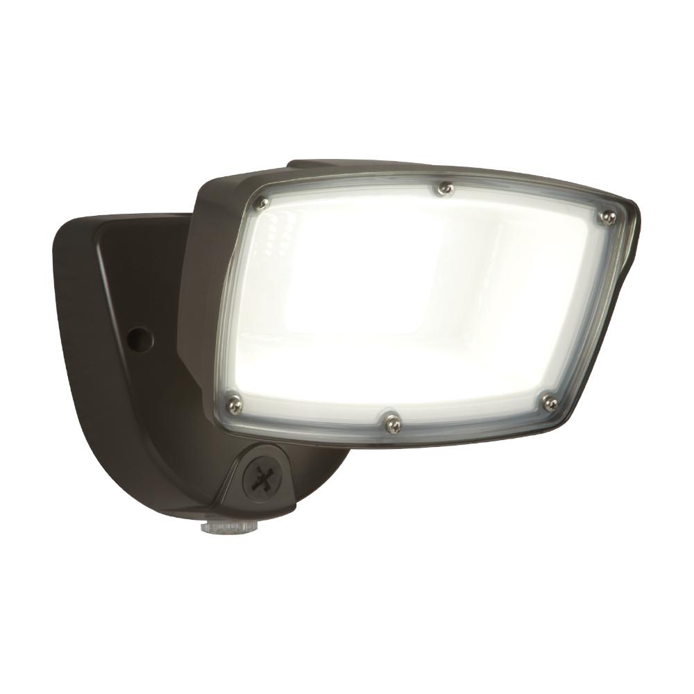 Water Resistant Best Rated Outdoor Security Lighting Fsl Single Head Bronze Outdoor Integrated Led Dusk To Dawn Flood Light With Selectable Color Temperature