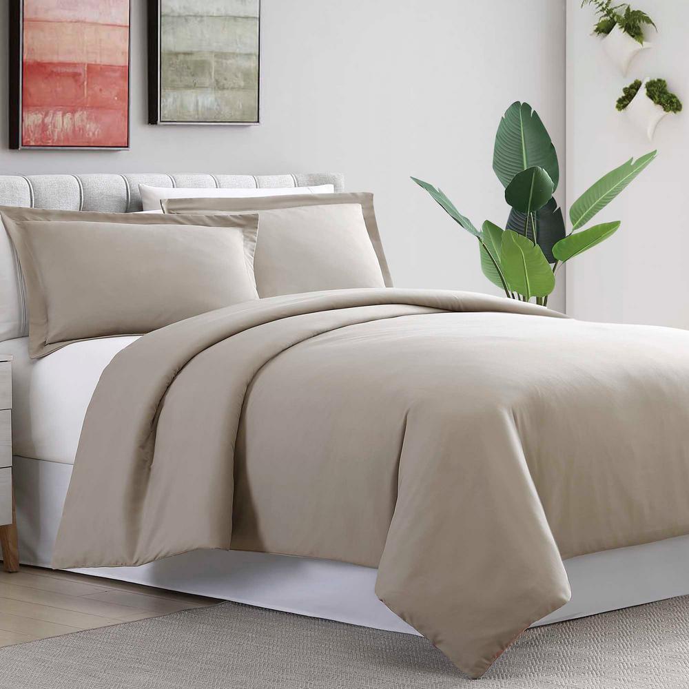 Duck River Esy Reversible Taupe 3 Piece Duvet King Set Esy 10531d