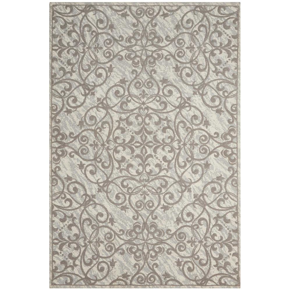 Nourison Damask Ivory Grey 2 Ft X 4 Area Rug 339836 The Home Nourison Damask Ivory Grey 2 Ft X 4 Area Rug