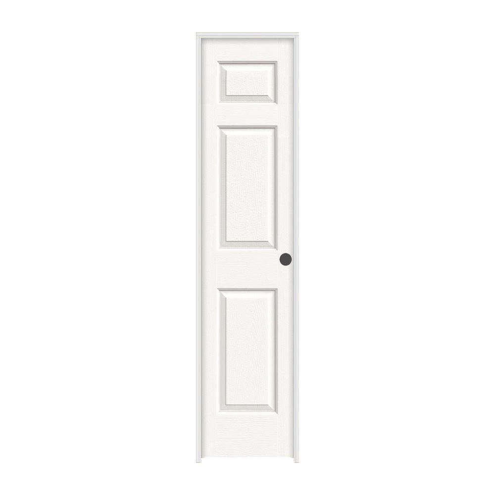 18 In X 80 In Colonist White Painted Left Hand Textured Molded Composite Mdf Single Prehung Interior Door