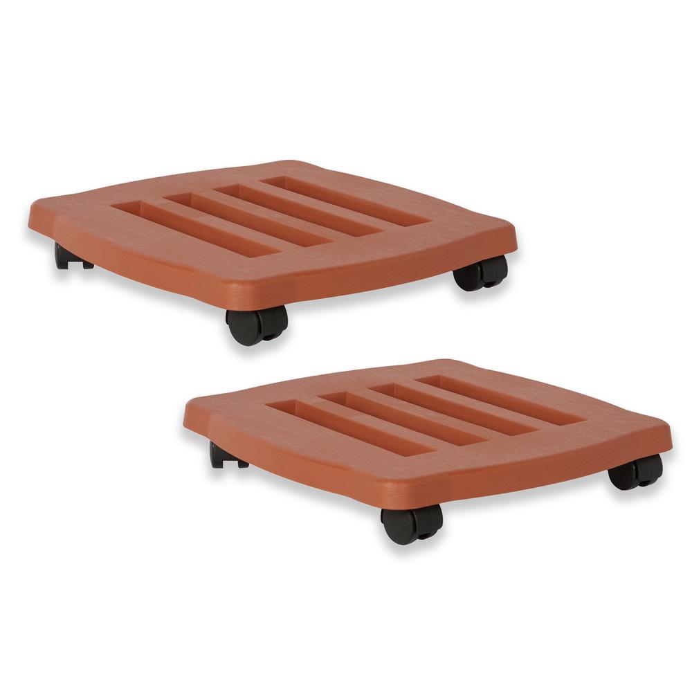 Planter Cads Planters The Home Depot Terra Cotta Cad Plant Dolly Plastic Square With Wheels
