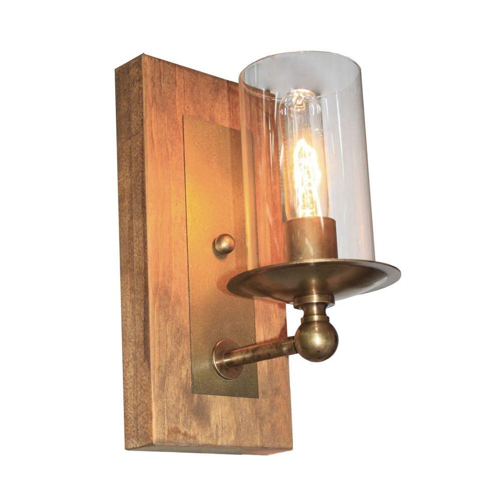 ARTCRAFT Legno Rustico 1-Light Burnished Brass Sconce - AC10147BB - Cooking The Legno Rustico, which means rustic wood in Ital sku AC10147BB