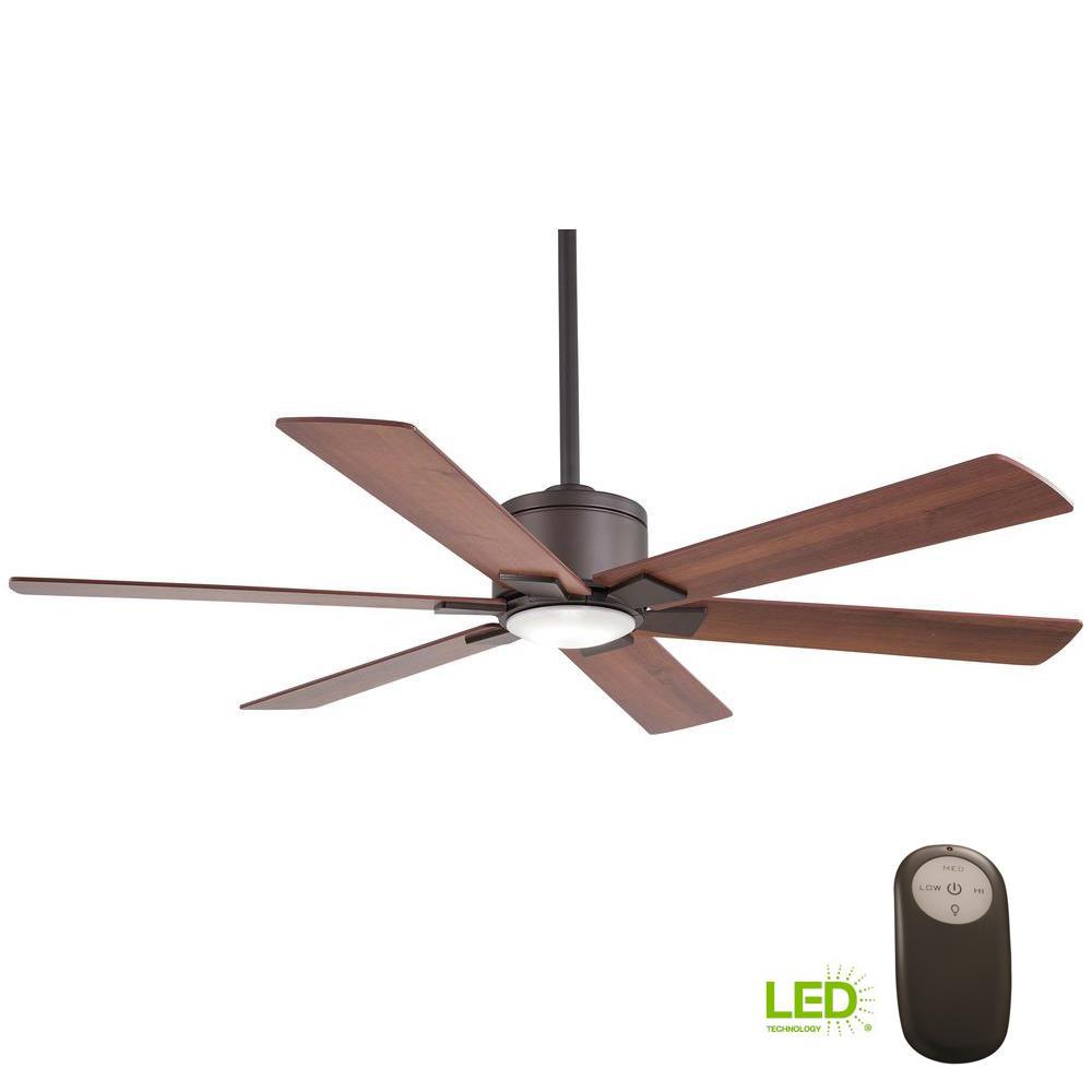 Details About 54 Ceiling Fan Light Kit Remote Control Integrated Led Indoor Oil Rubbed Bronze