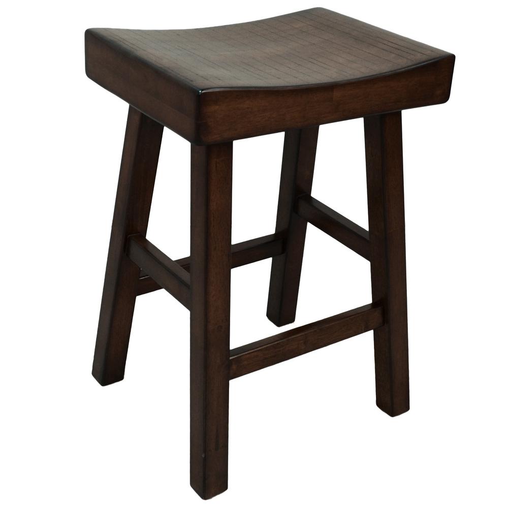 Carolina Cottage Colborn 25 In Espresso Thick Saddle Seat Stool 548 Espresso Thick Saddle Seat Stool