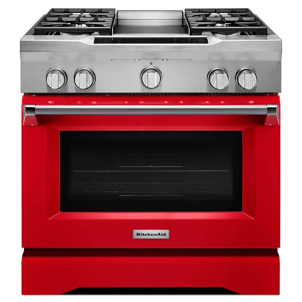 Kitchenaid 5 1 Cu Ft Dual Fuel Range With Convection Oven In Kitchenaid 5 1 Cu Ft Dual Fuel Range With Convection Oven In Signature Red