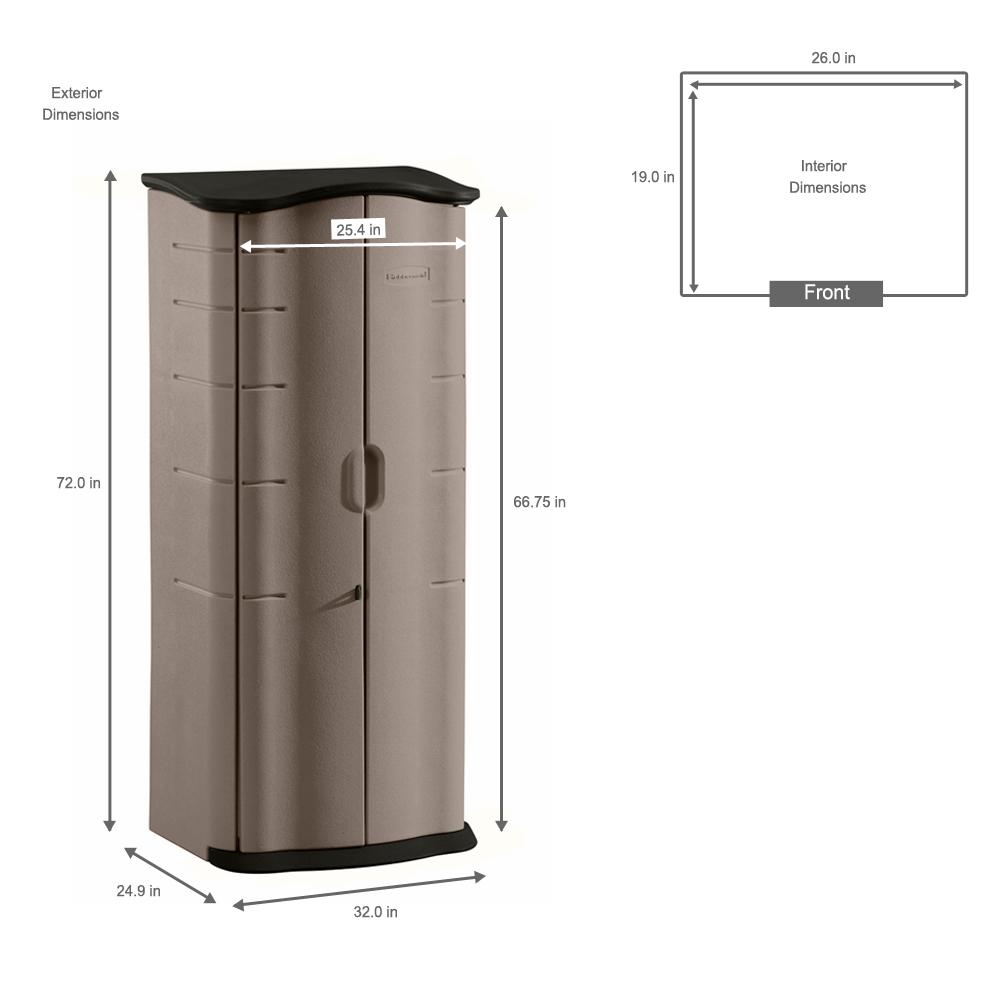 Rubbermaid 2 Ft X 2 Ft Vertical Storage Shed 2035894 The Home
