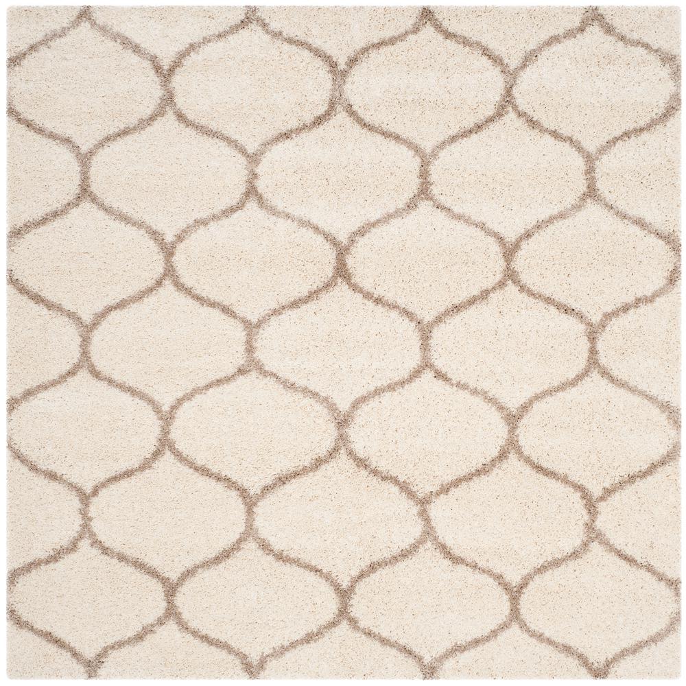 Safavieh Hudson Shag Ivory/Beige 5 ft. x 5 ft. Square Area Rug-SGH280D ...