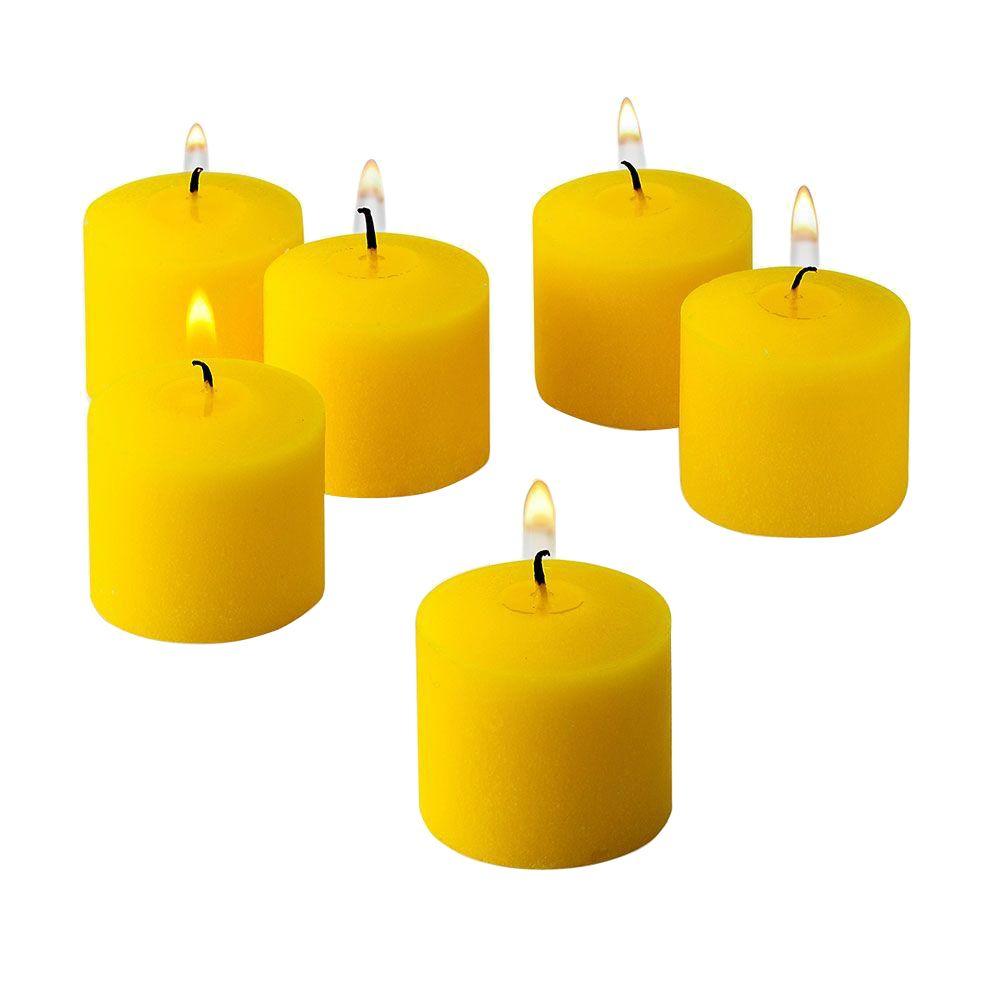 Light In The Dark 10 Hour Yellow Unscented Votive Candle (Set of 36