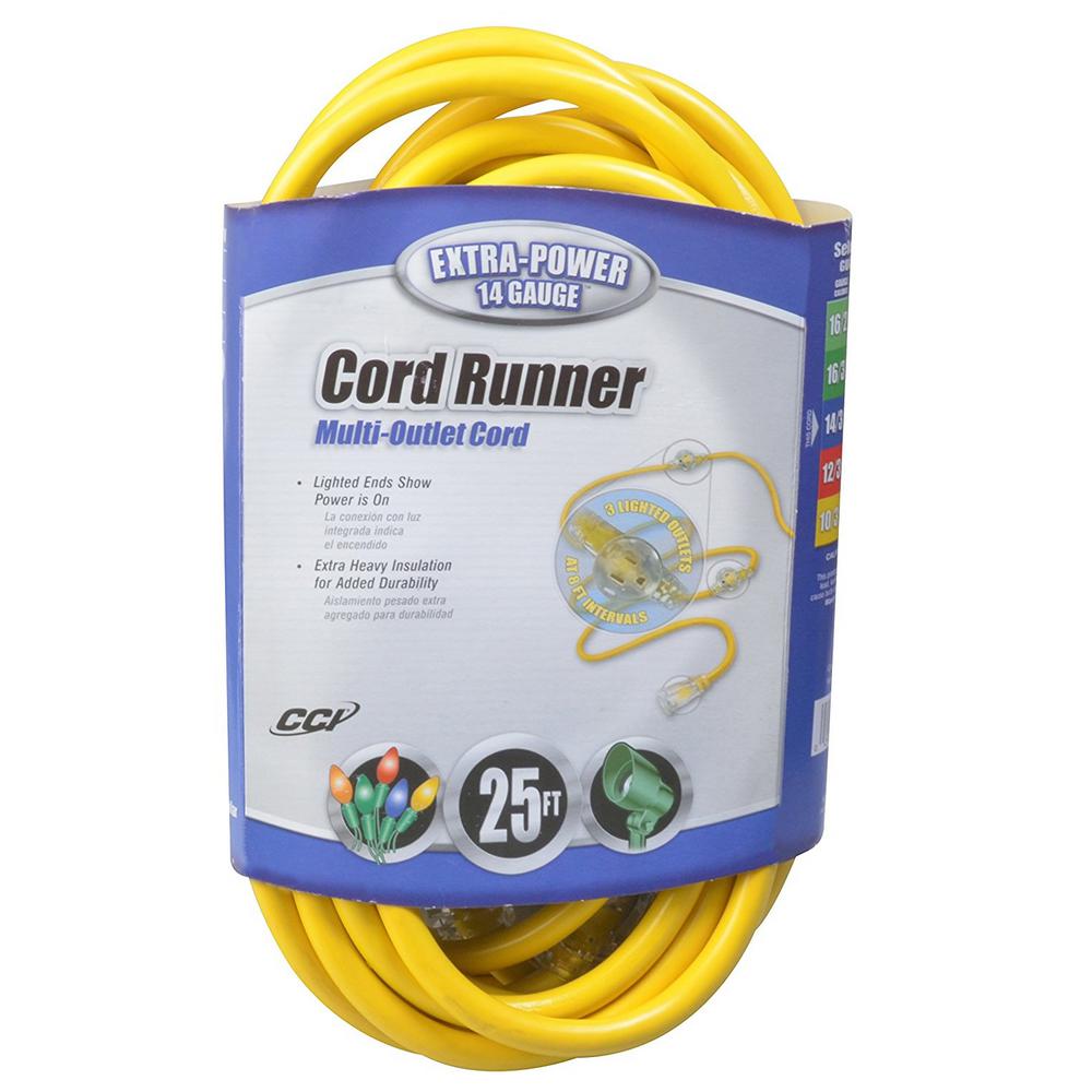 Southwire 25 ft. 14/3 STW MultiOutlet (3) Outdoor MediumDuty