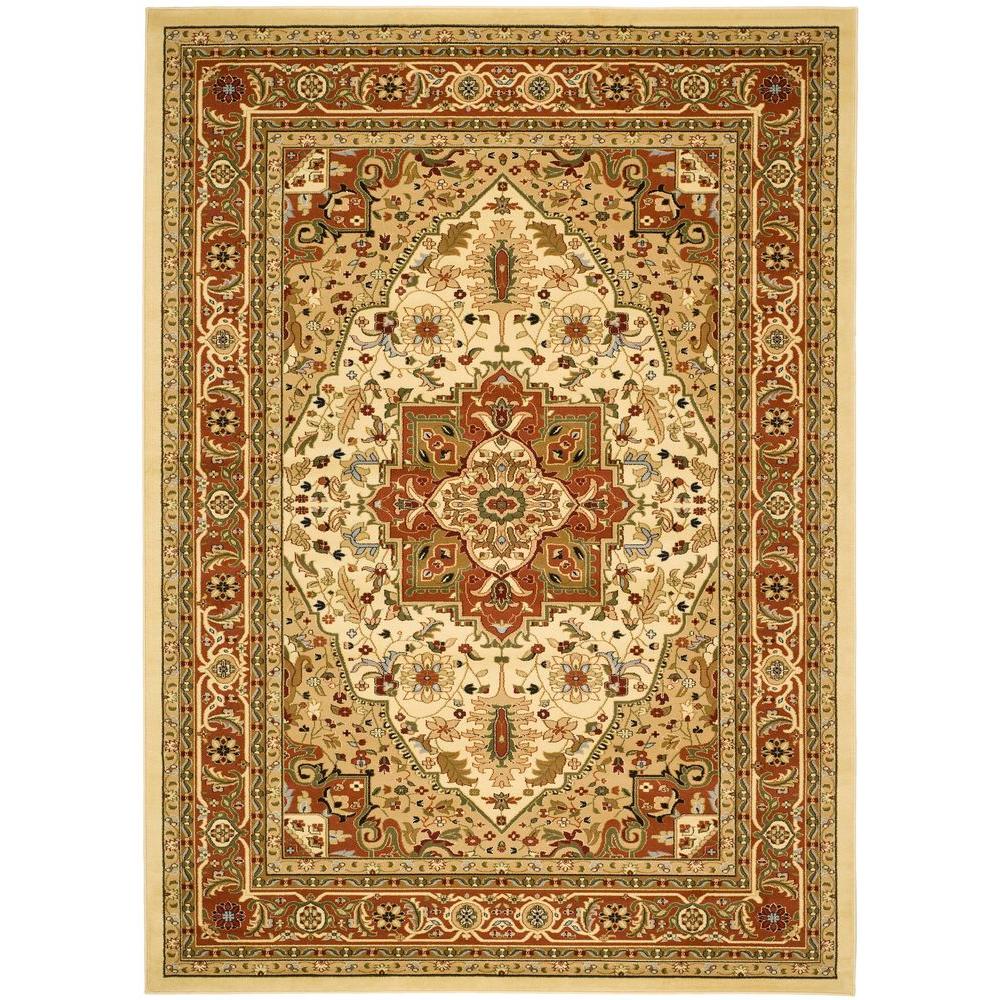 Safavieh Lyndhurst Ivory Rust 8 Ft X 11 Area Rug Lnh330r Safavieh Lyndhurst Ivory Rust 8 Ft X 11 Area Rug