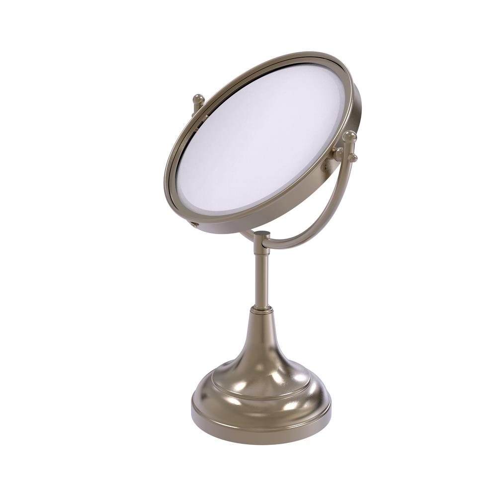 Allied Brass 15 In X 8 Vanity Top Makeup Mirror 5x Vanity Top Makeup Mirror 5x Magnification In Antique Pewter