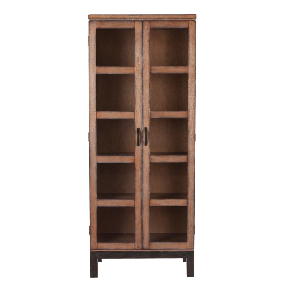 Southern Enterprises Rosina Curio Brown Storage Display Cabinet