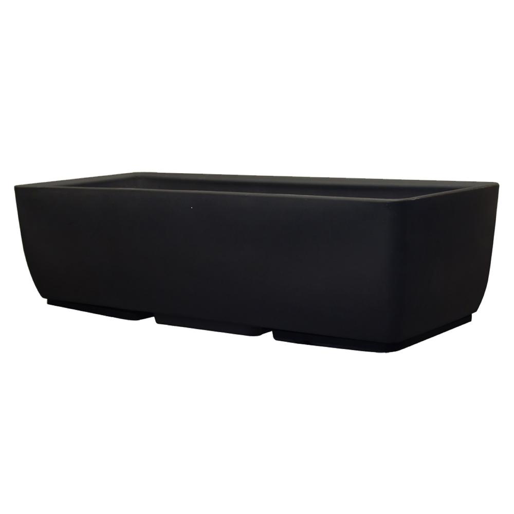 RTS Home Accents 30 in. x 10 in. Black Plastic Window Boxes & Troughs