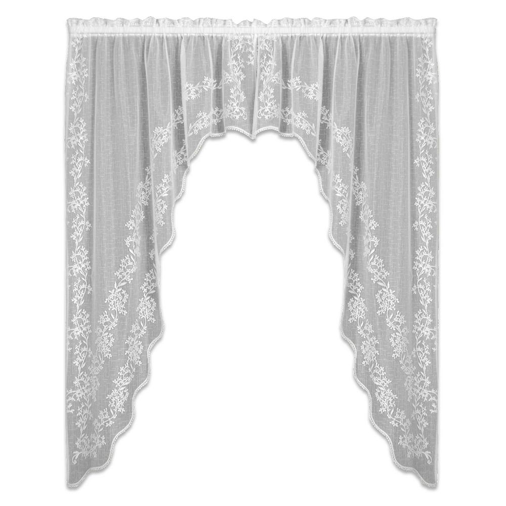 sheer white scarf valance