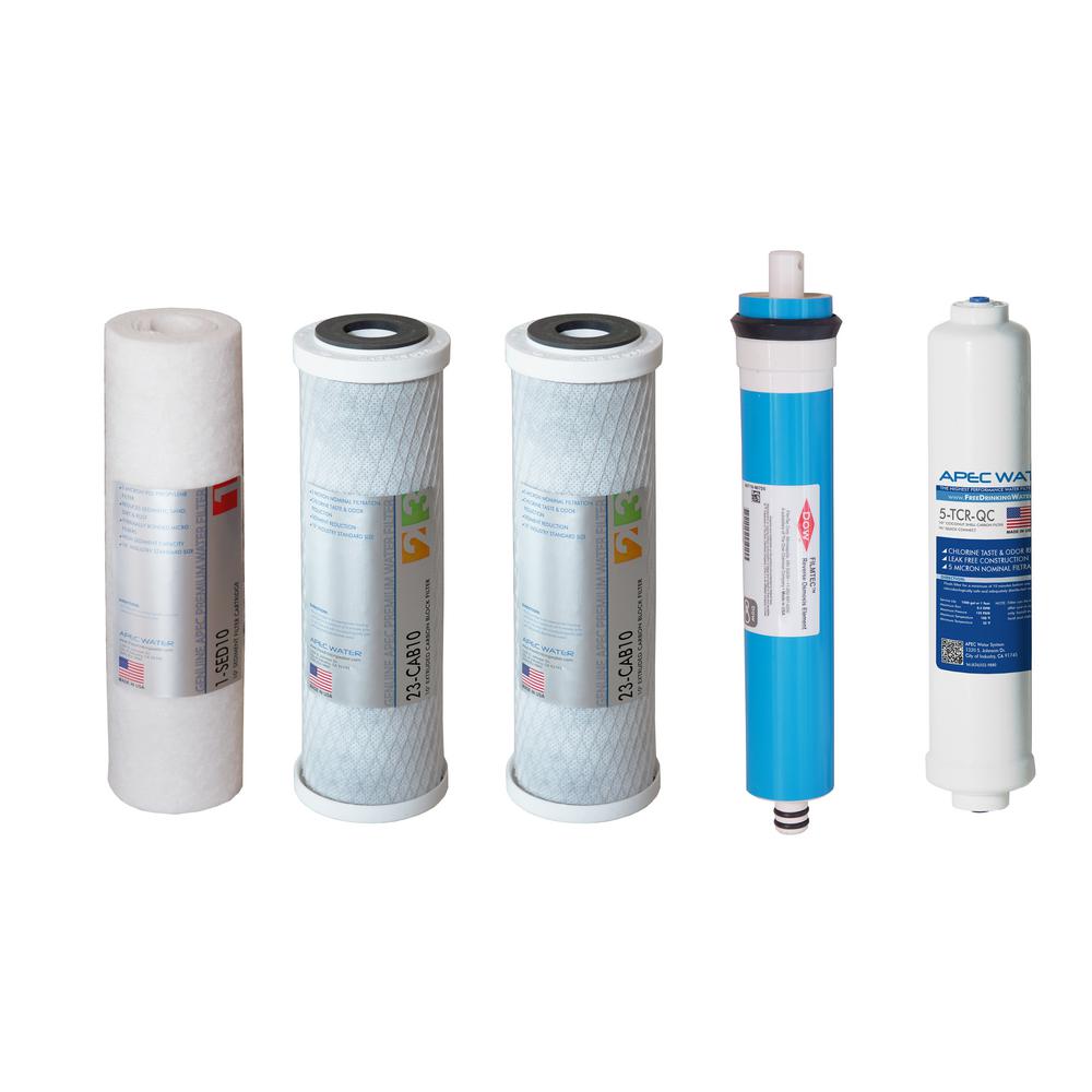 Apec Water Systems Ultimate Reverse Osmosis System 50 Gpd Stage 1 5 Replacement Water Filter Cartridge Filter Max45 The Home Depot