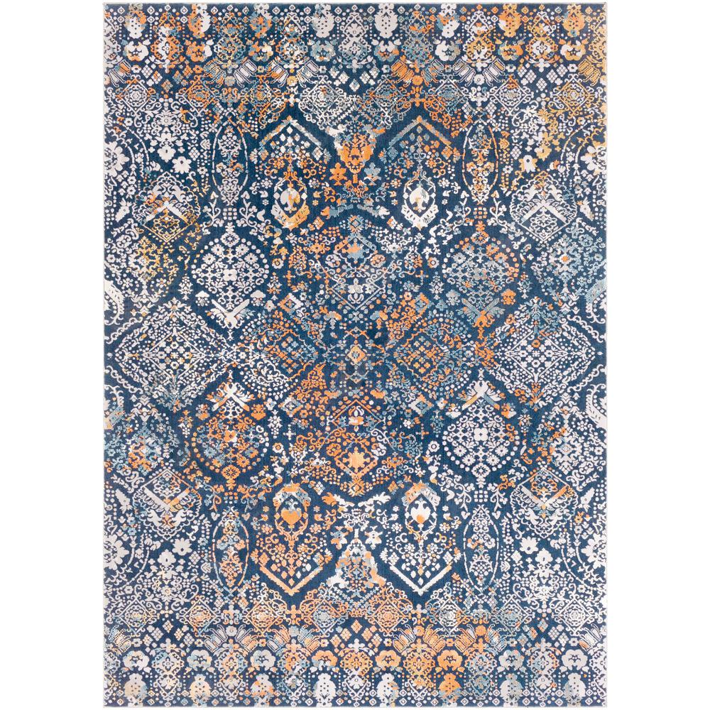Artistic Weavers Nikola Navy Orange 5 Ft 3 In X 7 Oriental Area Rug