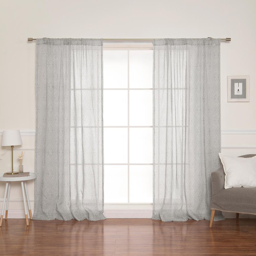 84 in. L Diamond Confetti Curtains in Grey (2Pack)YG_05_RDP_NPIPP_CONFETTI84GREY The Home