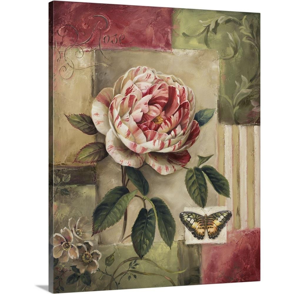 Greatbigcanvas Butterfly Floral I By Lisa Audit Canvas Wall Art 1926999 24 24x30 The Home Depot