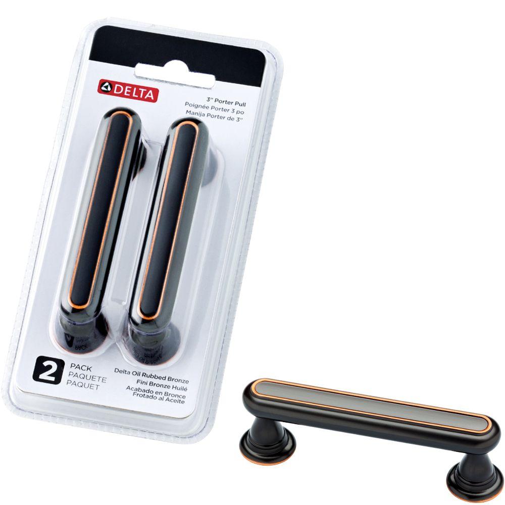 Delta Porter 3 in. (76mm) Bronze with Copper Highlights Drawer