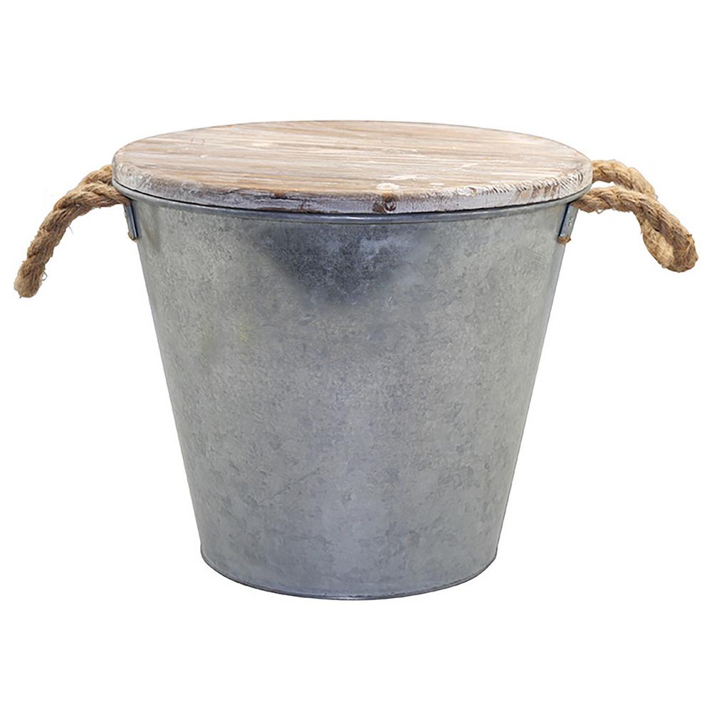 PATIO ESSENTIALS 80 oz. Citronella Galvanized Metal Bucket Candle