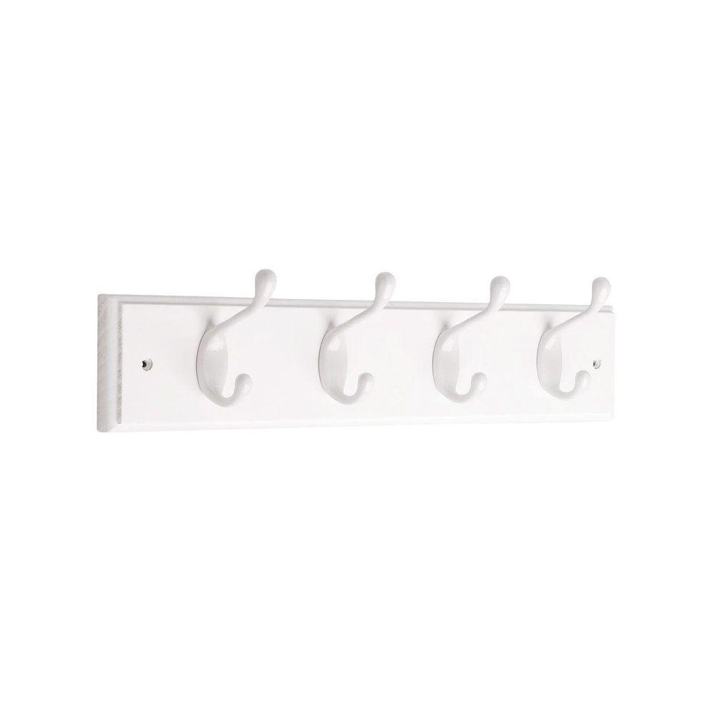 Liberty 18 In White Heavy Duty Hook Rack 129847 The Home Depot White Heavy Duty Hook Rack